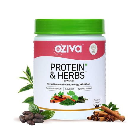 OZiva Protein & Herbs for Women - Natural Protein with Whey, Ayurvedic ...