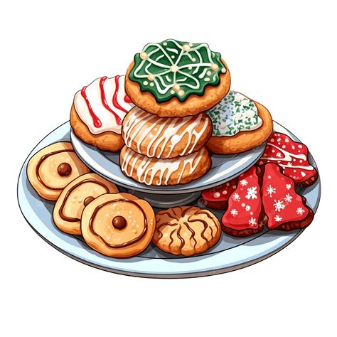 Plate Of Christmas Cookies Clip Art