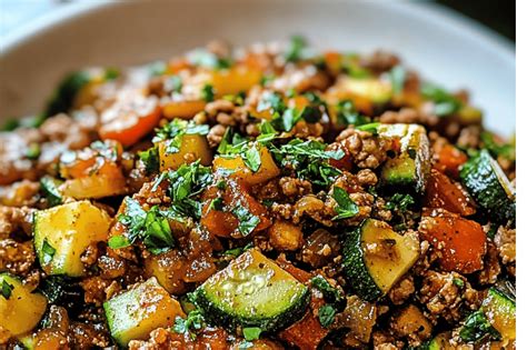 Perfect Ground Turkey and Zucchini Skillet | Easy Dinner