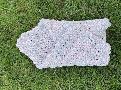 Buy Super Soft Crocheted Baby Blanket With Bernat Baby Velvet Yarn ...