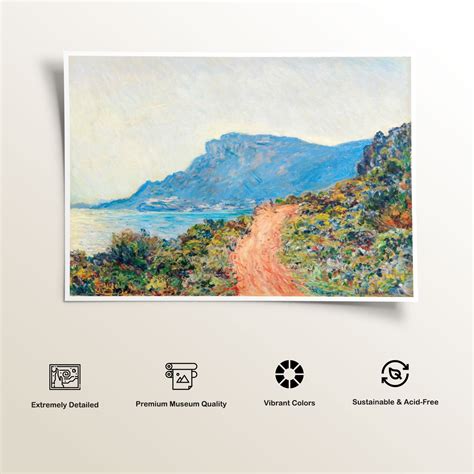 The Corniche near Monaco Painting & Wall Art Print by Claude Monet ...