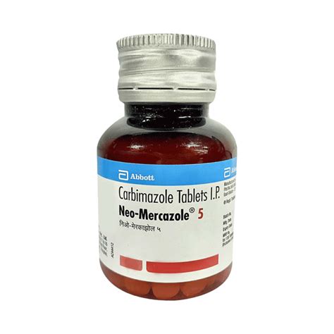 Neo Mercazole 5 MG Tablet (130): Uses, Side Effects, Price & Dosage ...