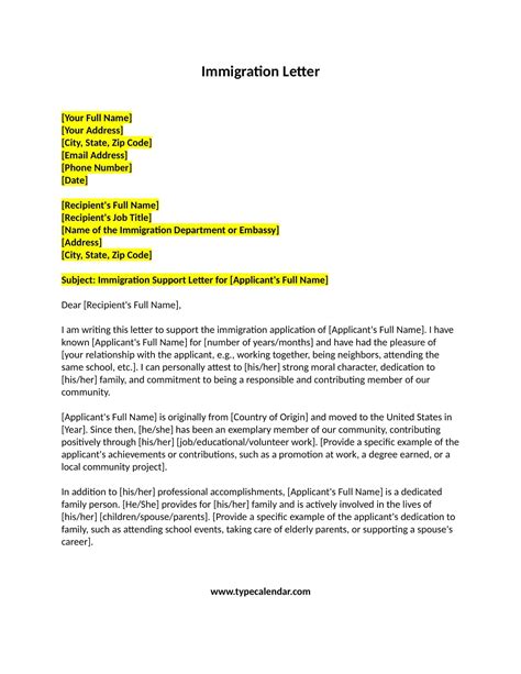 Template For Immigration Invitation Letter at Alyssa Coode blog