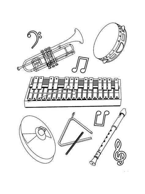 Image result for Musical Instruments Coloring Pages