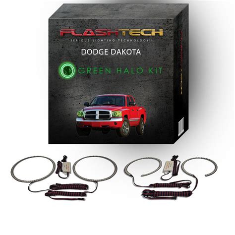 Flashtech Green Angel Eye LED Headlight Halo kit for 2005-2007 Dodge Dakota Headlights - Walmart.com