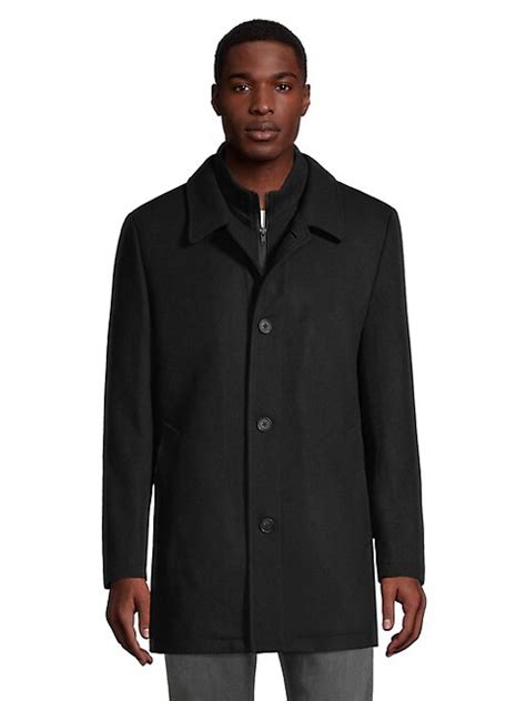 Wool-Blend Gilet Car Coat