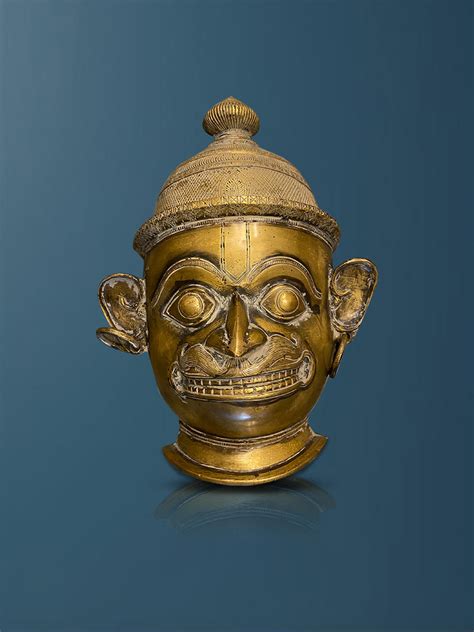 Lord Hanuman Wall Hanging Mask in Brass Online for Sale