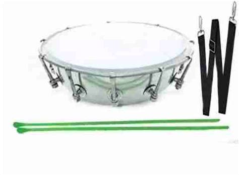 Music Mantra New Jaibharat Musicals 12 inch Steel Dhol Tasha Drum with ...