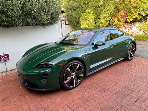 My Paint to Sample (PTS) British Racing Green / Truffle Brown Taycan ...