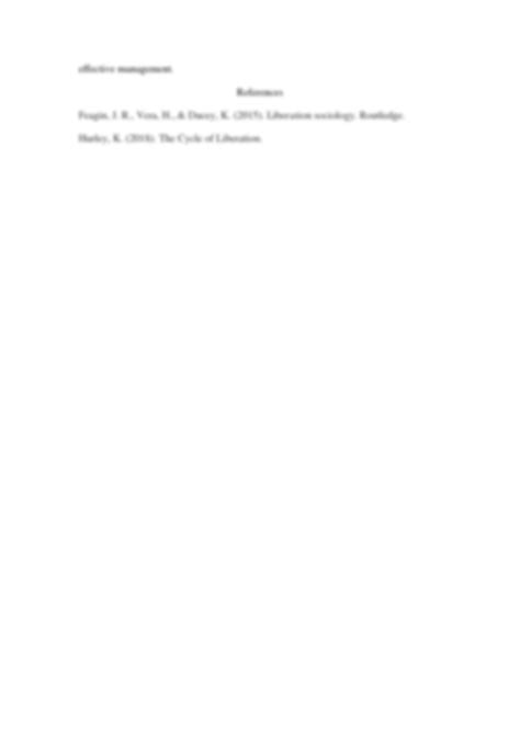 SOLUTION: The cycle of liberation - Studypool