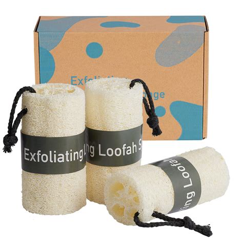 Hankk Premium Bath Loofahs Natural Sponge, Exfoliating Skin Loofah Back ...