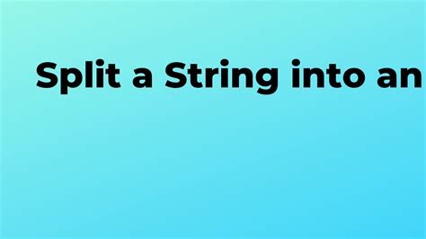 Image result for Array Split