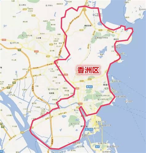 香洲区地图全图高清版- 珠海本地宝