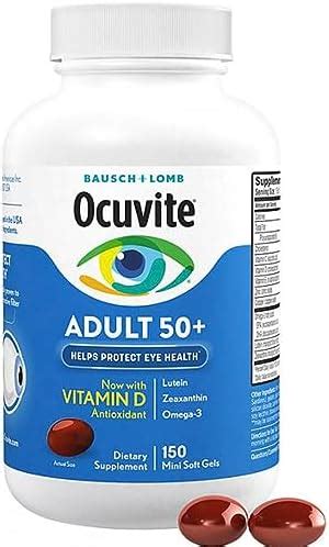 Bausch & Lomb Ocuvite Adult 50+ Eye Vitamin & Mineral Supplement ...