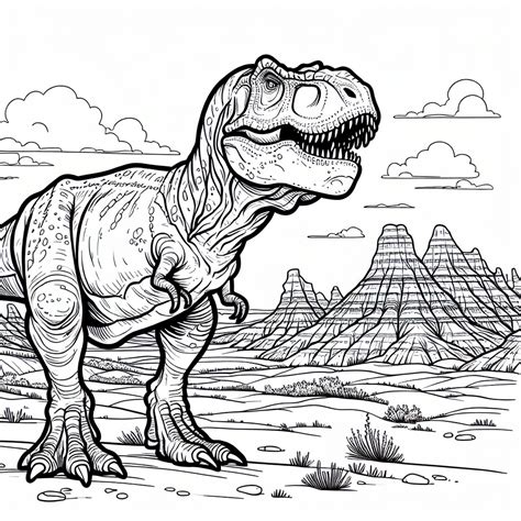 Tyrannosaurus Rex Coloring Page Free