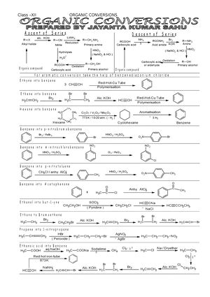 Organic (All Reactions) - organic reaxion conversions - Studocu