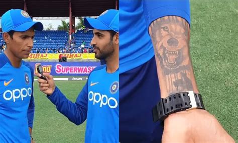 team india navdeep saini reveals his wolf tattoo bhuvneshwar kumar won ...