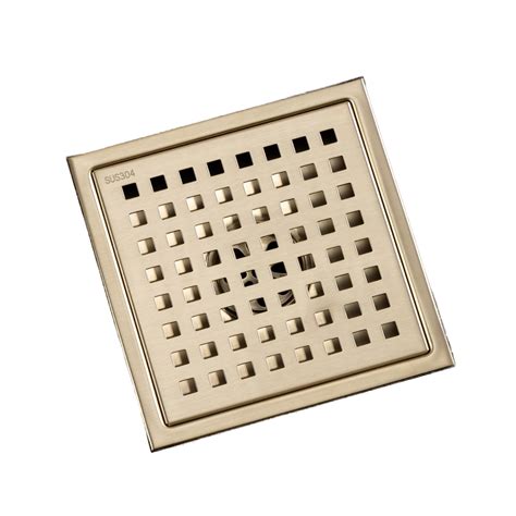 SISEHO"6-inch square floor drain pipe, 304 stainless steel bathroom ...