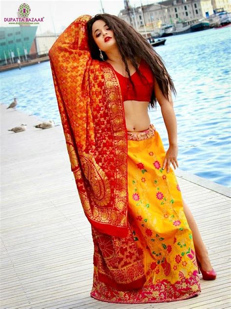 Red, Orange Bandhej Dupatta, largest collection of dupattas, silk ...