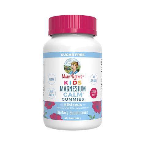 Mary Ruth's Kids Magnesium Calm Gummies, Sugar Free Hibiscus
