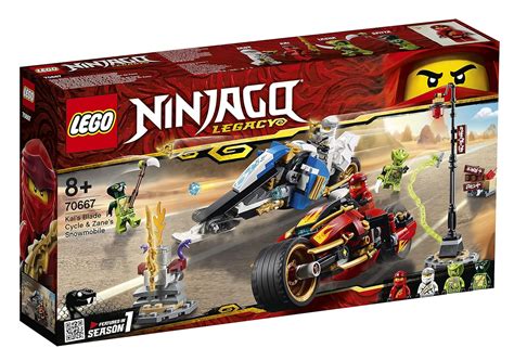LEGO NINJAGO Kai's Blade Cycle & Zane's Snowmobile Building Blocks For ...