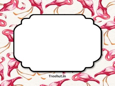 Flamingo Free Printable Labels, 3x4 inch Name Tag