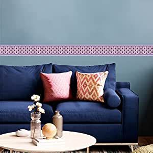 Asian Paints EzyCR8 Persion Motif - Purple Wall Border Sticker Roll for ...