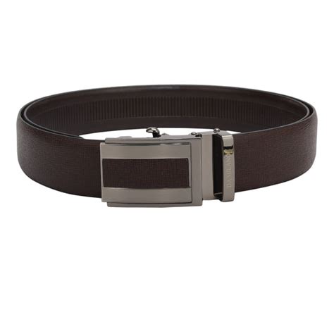 Formal Saffiano Leather Mens Belt - Brown – Da Milano
