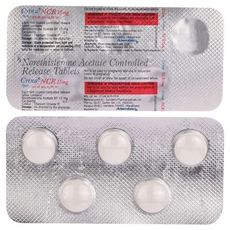 Crina NCR 15mg - Strip of 5 Tablets : Amazon.in: Health & Personal Care