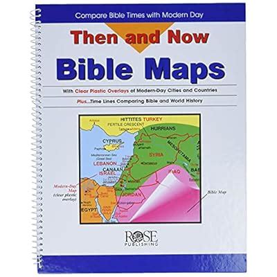 Buy Then and Now Bible Maps: Compare Bible Times with Modern Day Spiral ...