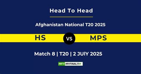 HS vs MPS Player Battle & Head to Head Team Stats - Afghanistan ...