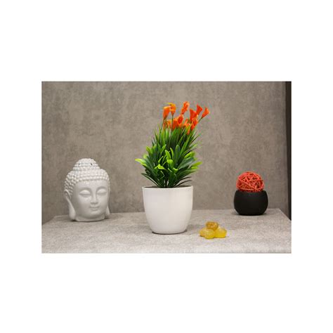 Buy PolliNation Artificial Bonsai in a Pot (Pack of 2) - Orange Online