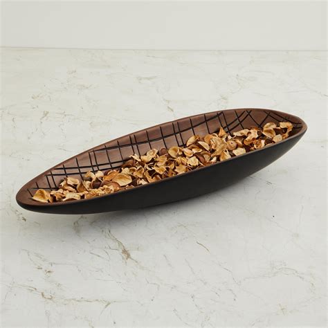 Buy Adrian Brown Textured Polyresin Platter from Home Centre at just ...