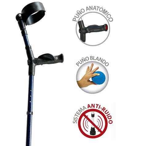 Muleta puño anatómico blando, codera abatible - Ayudas Dinámicas