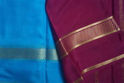 Pure Crepe Silk Saree with Half and Half color and stripes in 110 GSM ...