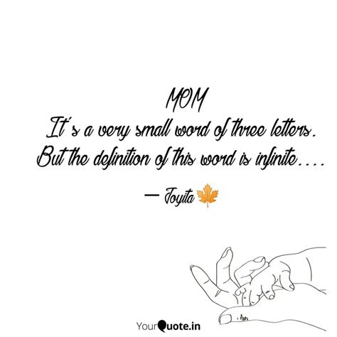 MOM It's a very small wo... | Quotes & Writings by Joyita Mondal ...