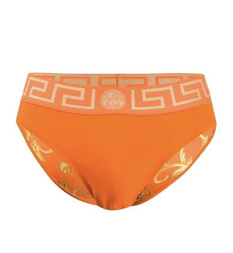 Versace Swimwear for Men. Greca Swim Bikini. Orange | Ubuy India