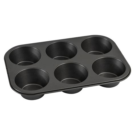 Mainstays 6 Cup Jumbo Muffin Pan, Non-Stick Bakeware,3.4 inch Diameter ...