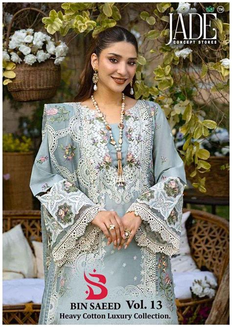 Jade Bin Saeed Vol 13 Pure Heavy Lawn Cotton Dress Material Catalog ...