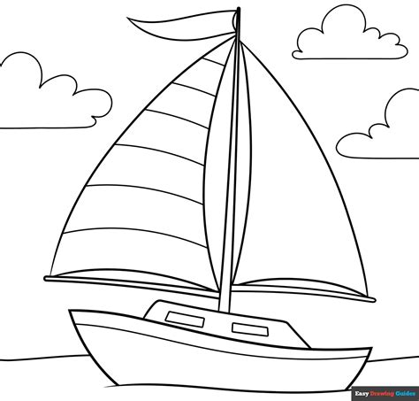How to Draw a Simple Boat - Really Easy Drawing Tutorial