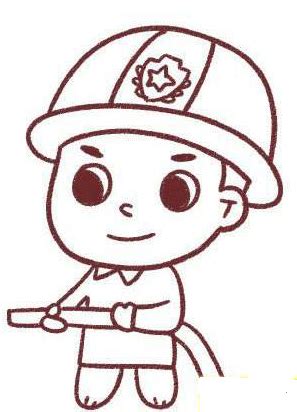怎么画消防员简笔画，消防员简笔画图片_百度知道