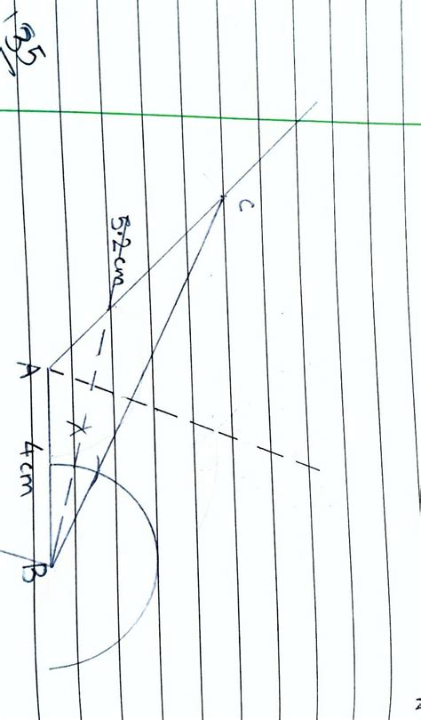 construct a triangle ABC in which AB 4cm AC 5.2 cm and angle A 135 ...