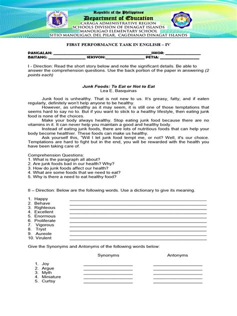 Image result for Performance Task 4