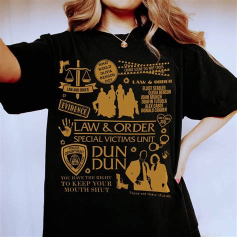 Law & Order Special Doodle Art Shirt | Vintage Olivia Benson and Elliot ...