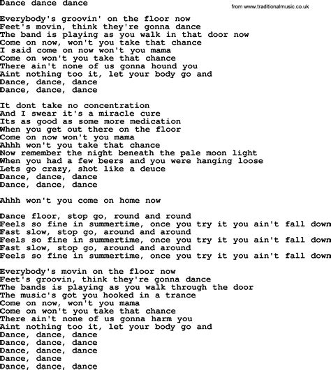 Bruce Springsteen song: Dance Dance Dance, lyrics