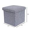 ALMAND Fabric Living Foldable Storage Bins Box Ottoman Bench Container ...