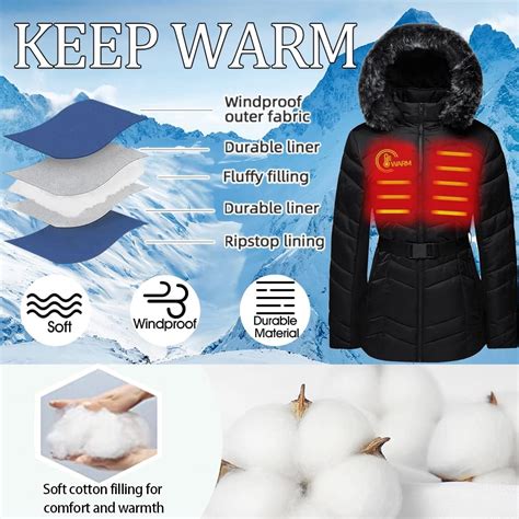 Buy EHKAH Women's Winter Thicken Coats Warm Puffer Parka Jackets Snow ...