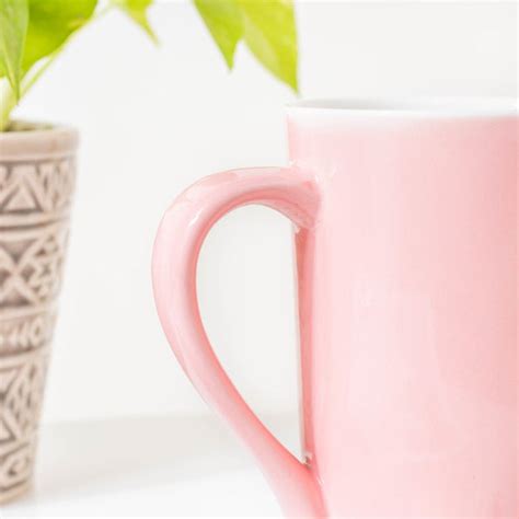 Powder Pink Ceramic Mug 350 ml Online - Premium Coffee Mug | Nestasia