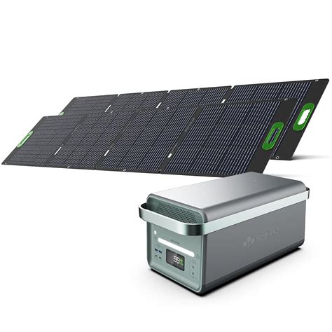 Yoshino 4000W (2611Wh) Solid-State Portable Solar Generator with 400W ...