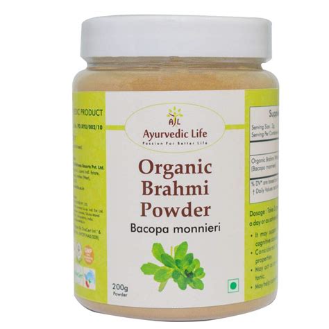 Buy Al Ayurvedic Life Organic Brahmi Powder 200 Gms Brahmi Powder Hair ...